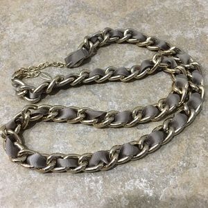 Coldwater Creek Necklace Link Style Gold ,,fabric